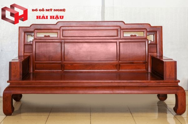 Bộ bàn ghế chiện tranh trơn gỗ Hương đỏ