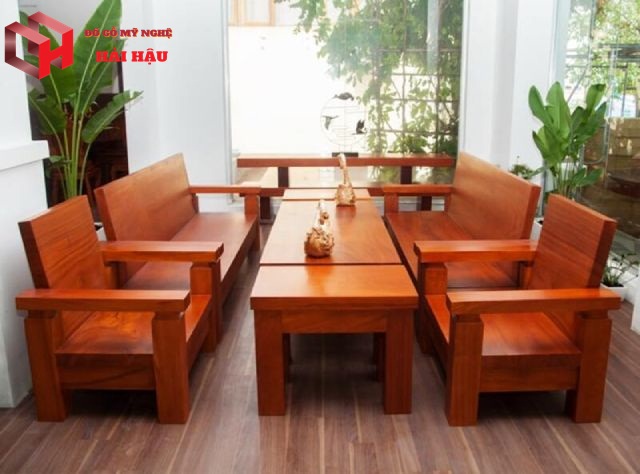 Bộ bàn ghế gỗ hương Nhật lùn
