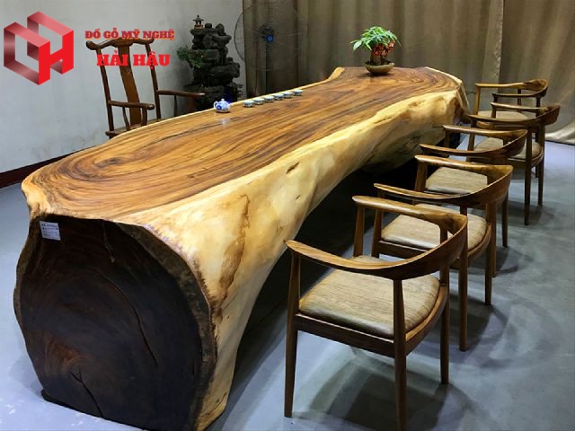Những chất liệu tạo nên bộ bàn ghế gỗ phòng khách nguyên khối