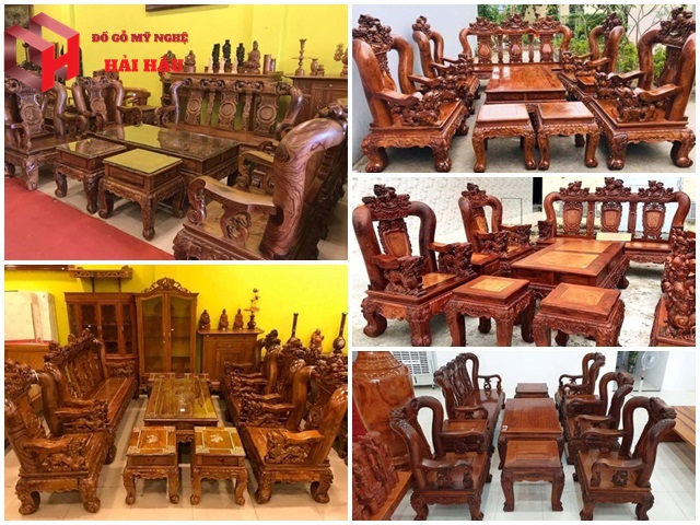 50+ mẫu bàn ghế gỗ phòng khách cẩm lai đẹp