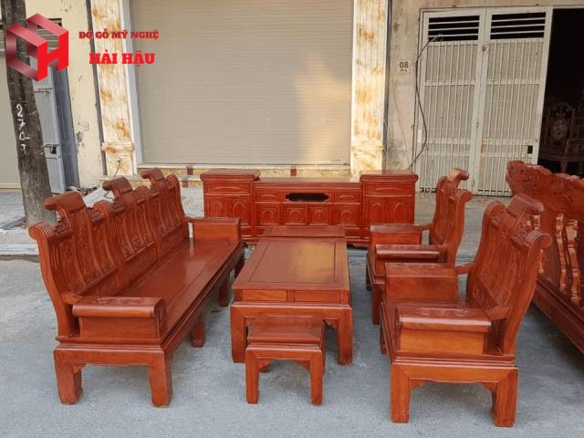 Mẫu sofa gỗ Hương phong cách Đồng Kỵ